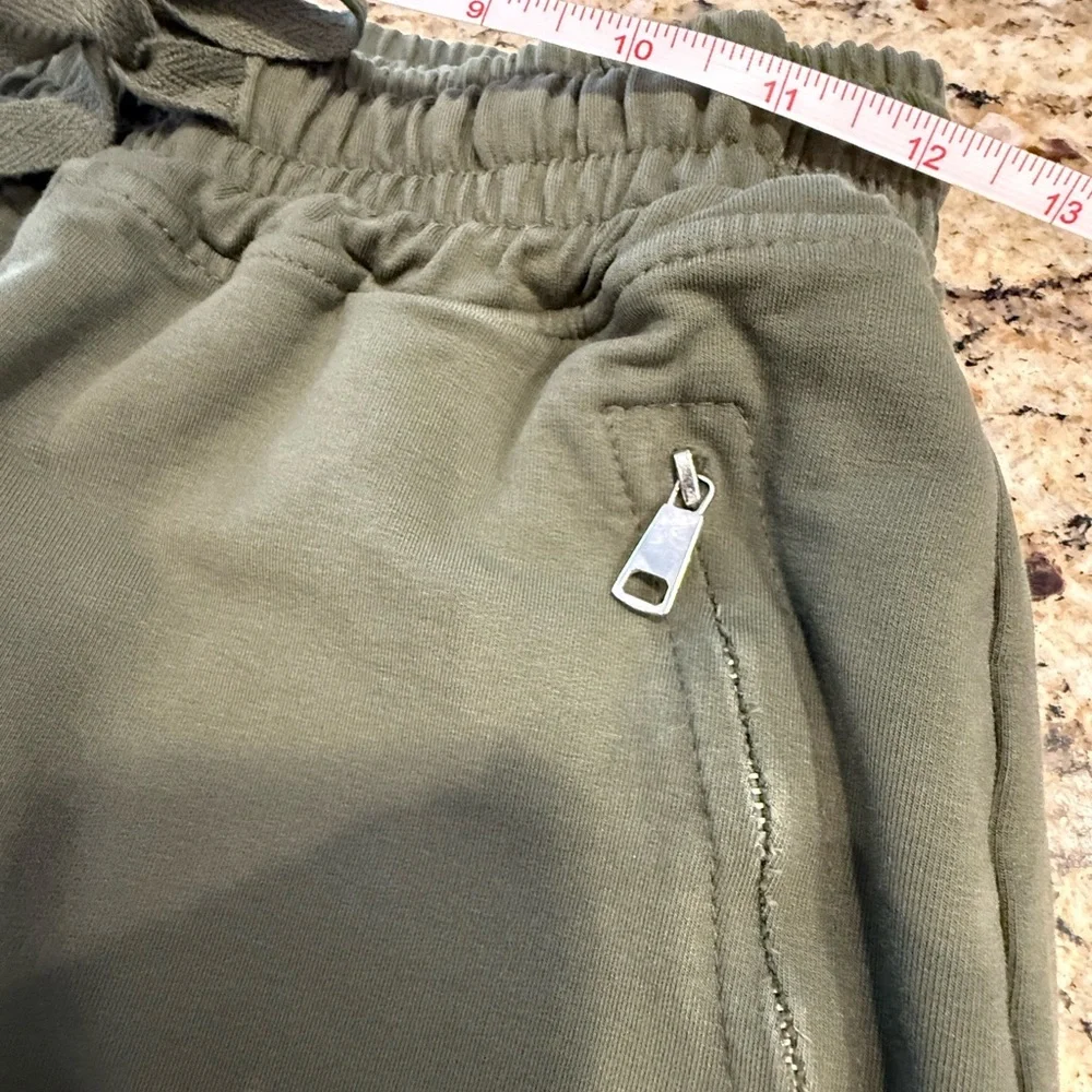 Nostalgia Italian army green joggers zip pockets SZ M - Picture 6 of 10
